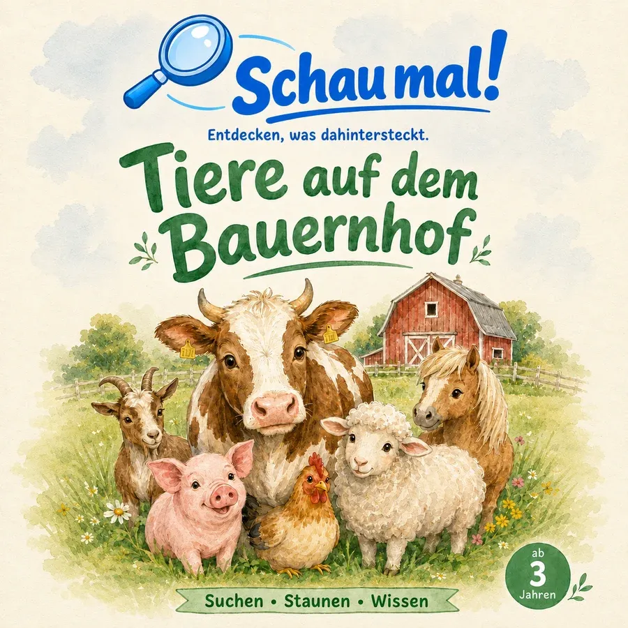 Tiere auf dem Bauernhof als Buchcover